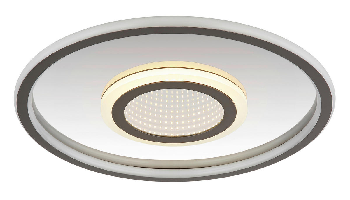 LED-DECKENLEUCHTE  43,2/5 cm    - Weiss/Grau, Konventionell, Kunststoff/Metall (43,2/5cm) - Globo