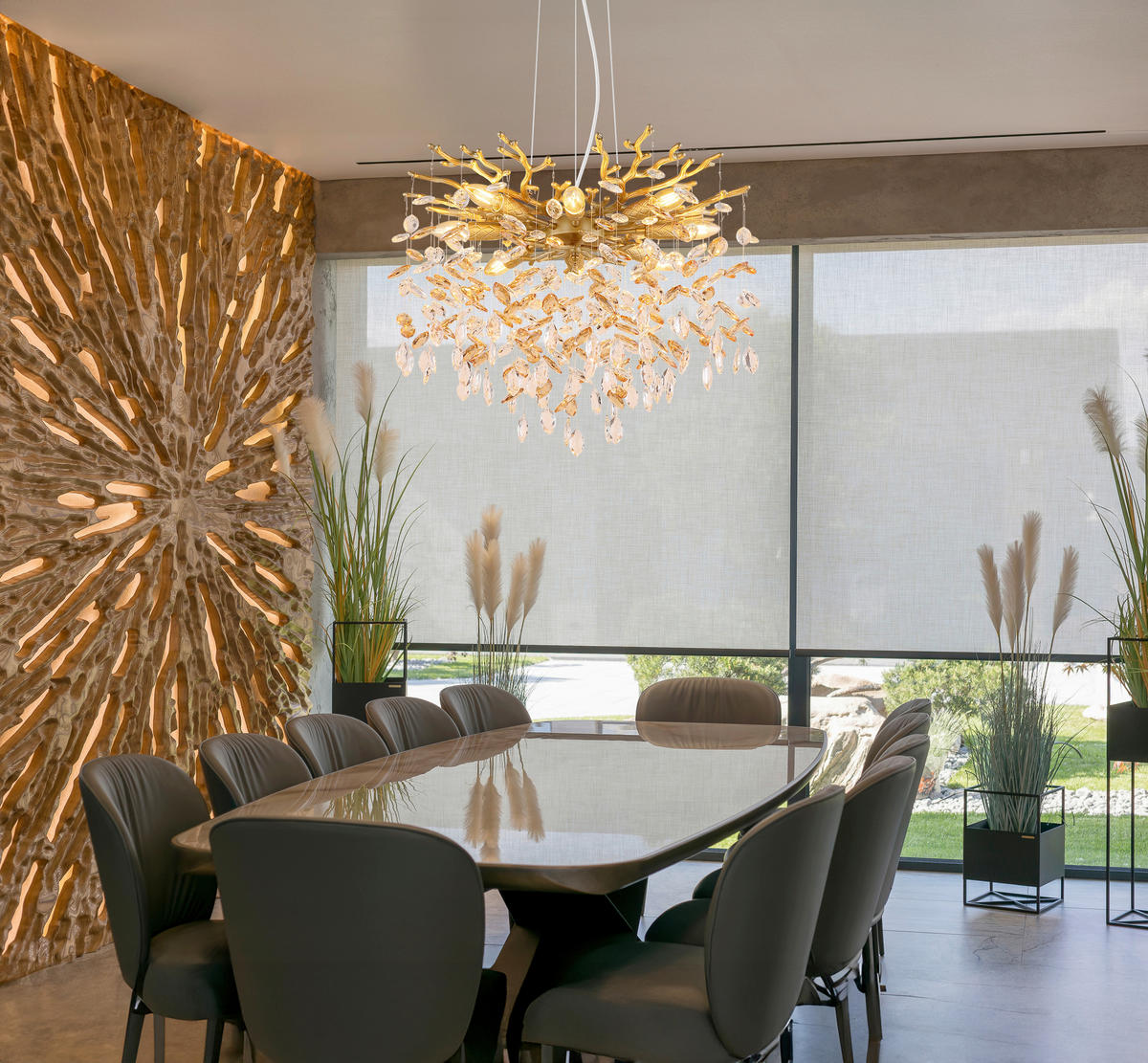 HÄNGELEUCHTE Queena 60/120 cm  - Klar/Goldfarben, Design, Glas/Metall (60/120cm) - Globo