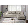 ECKSCHLAFSOFA in Beige Textil   - Beige/Schwarz, Modern, Holz/Textil (298/202cm) - MID.YOU