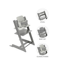 SET ZA STOLČEK ZA HRANJENJE  Tripp Trapp Bundles  83/57/46 cm         svetlo siva  - svetlo siva, Basics, les (83/57/46cm) - Stokke