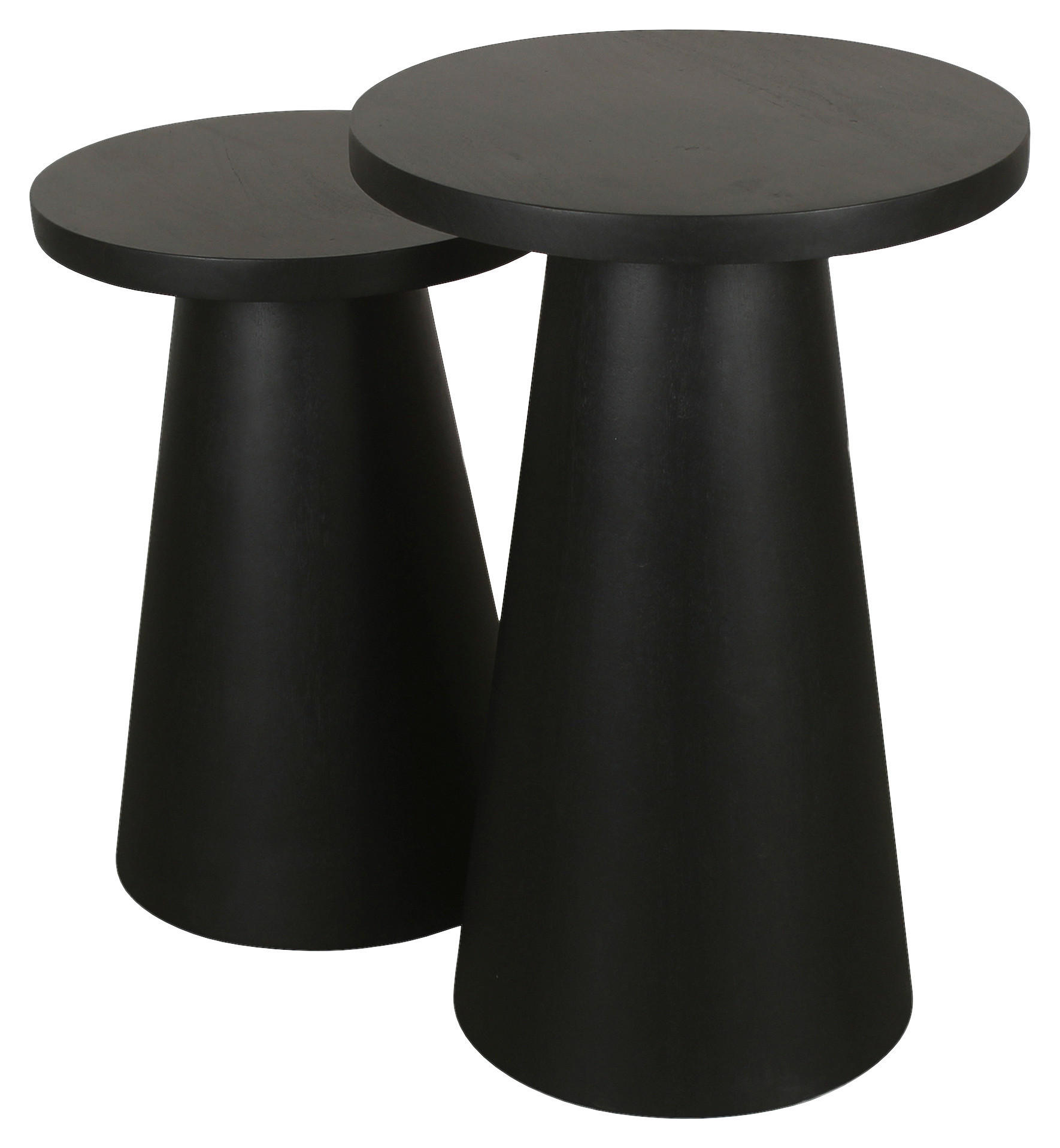 BEISTELLTISCHSET in Holz  - Schwarz, Design, Holz (30/40/40/60/50cm) - MID.YOU