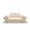 SCHLAFSOFA Cord, Mikrofaser Creme  - Creme/Schwarz, Design, Textil/Metall (210/95/97cm) - MID.YOU