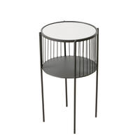 ODKLÁDACÍ STOLEK, černá - černá, Basics, kov/sklo (33/33/55,5cm)