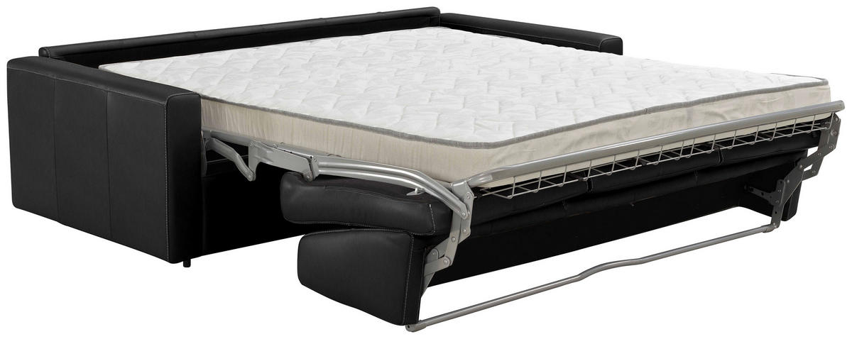 SCHLAFSOFA Schwarz  - Schwarz, Konventionell, Leder/Kunststoff (206/81/96cm) - Novel