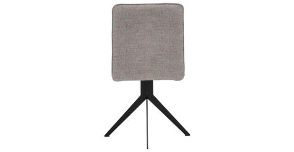STUHL Webstoff Schwarz, Hellbraun - Hellbraun/Schwarz, Design, Textil/Metall (46,5/87/64cm) - Voleo
