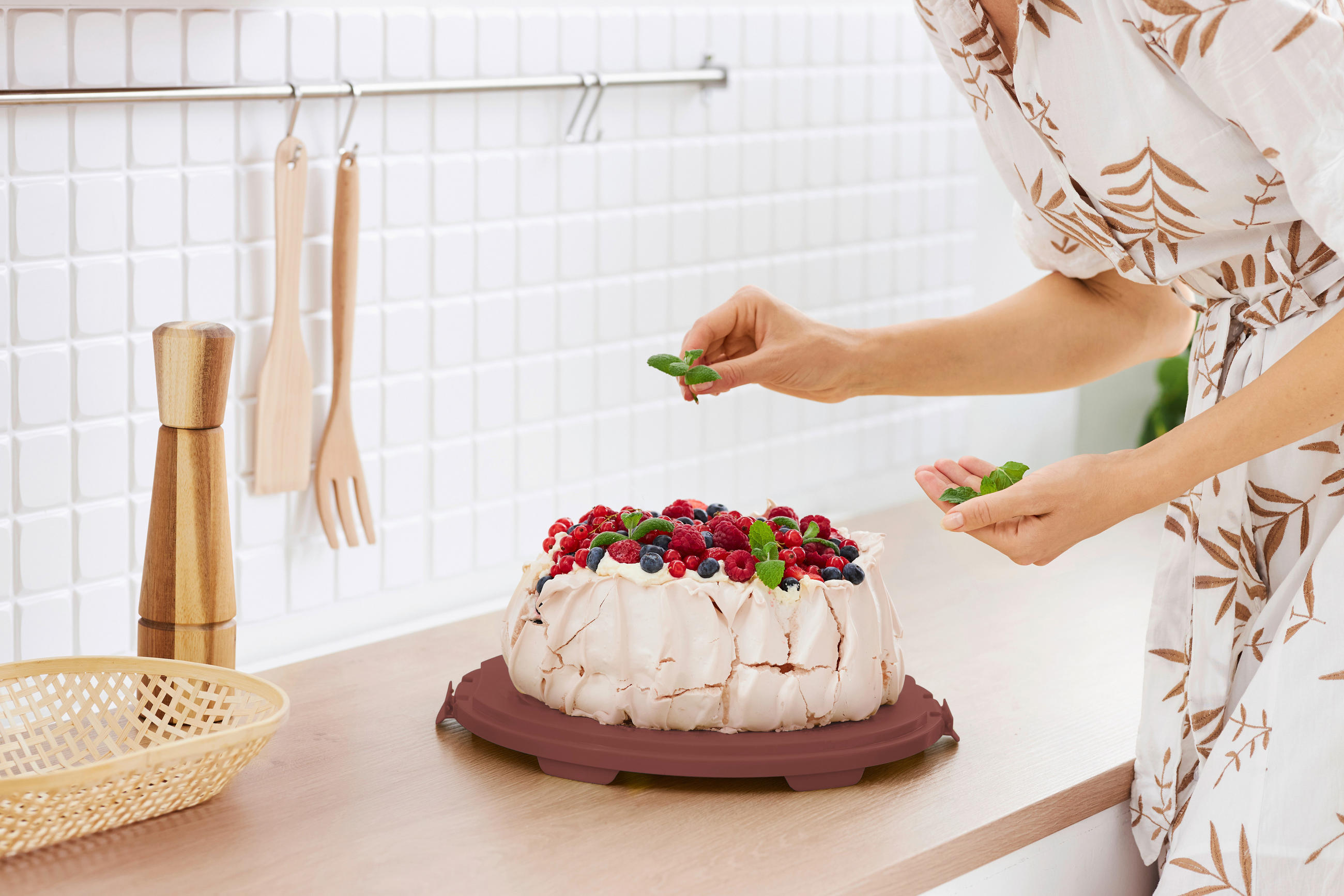 KUCHENTRANSPORTBOX - Klar/Rostfarben, KONVENTIONELL, Kunststoff (35,5/34,5/16,5cm) - Rotho