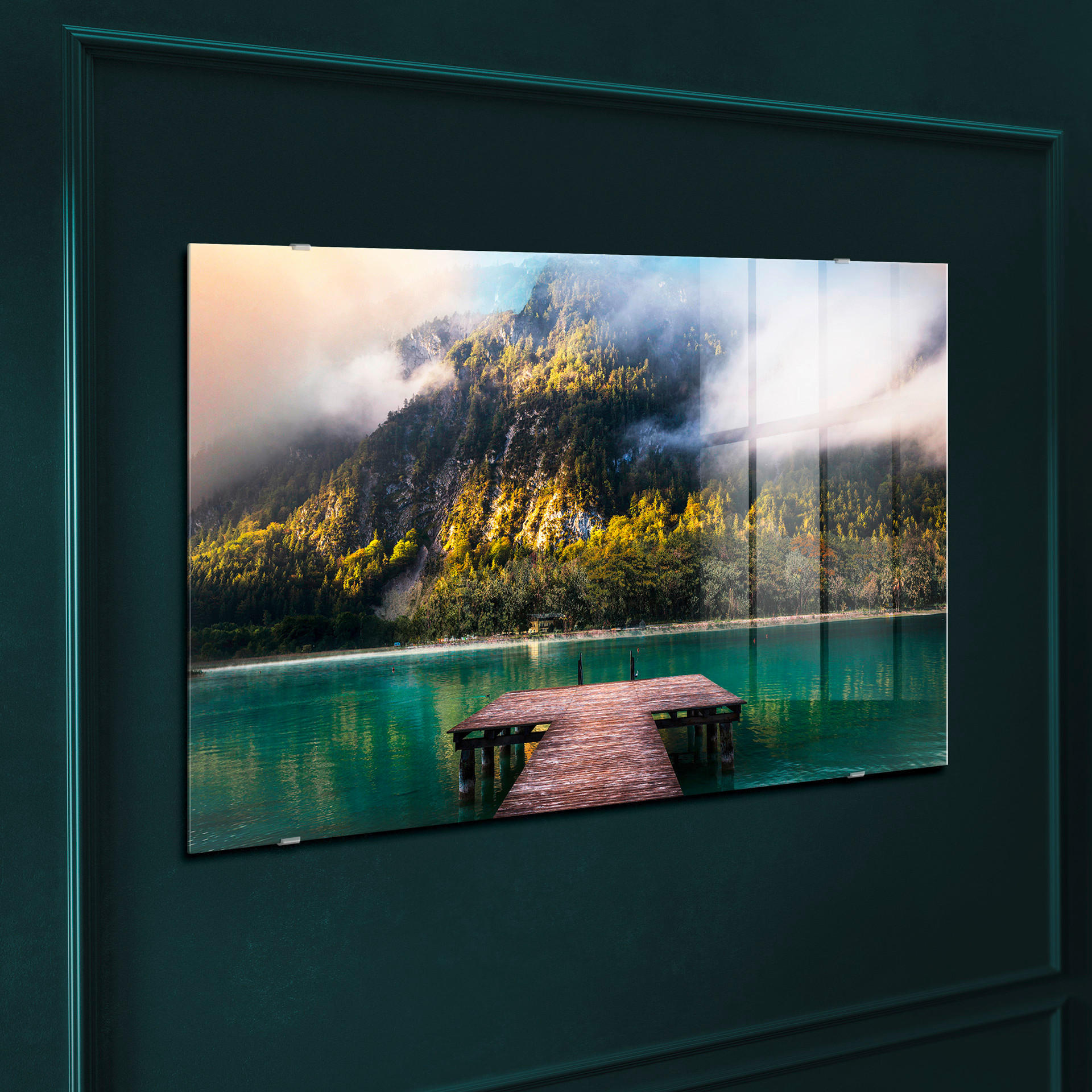 STEKLENA SLIKA    - večbarvno, Natur, papir/steklo (120/80cm) - Monee