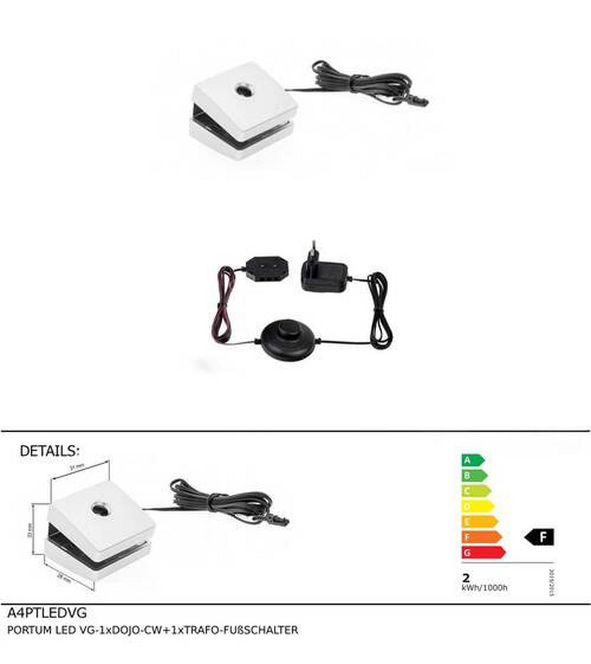 LED-KLEMMLEUCHTE   - Silberfarben, KONVENTIONELL, Kunststoff - Carryhome