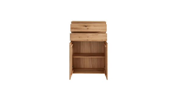 HIGHBOARD Asteiche vollmassiv Eichefarben Befestigungsmaterial, Einlegeböden, Füße  - Eichefarben, KONVENTIONELL, Holz (80/121/39cm) - Linea Natura