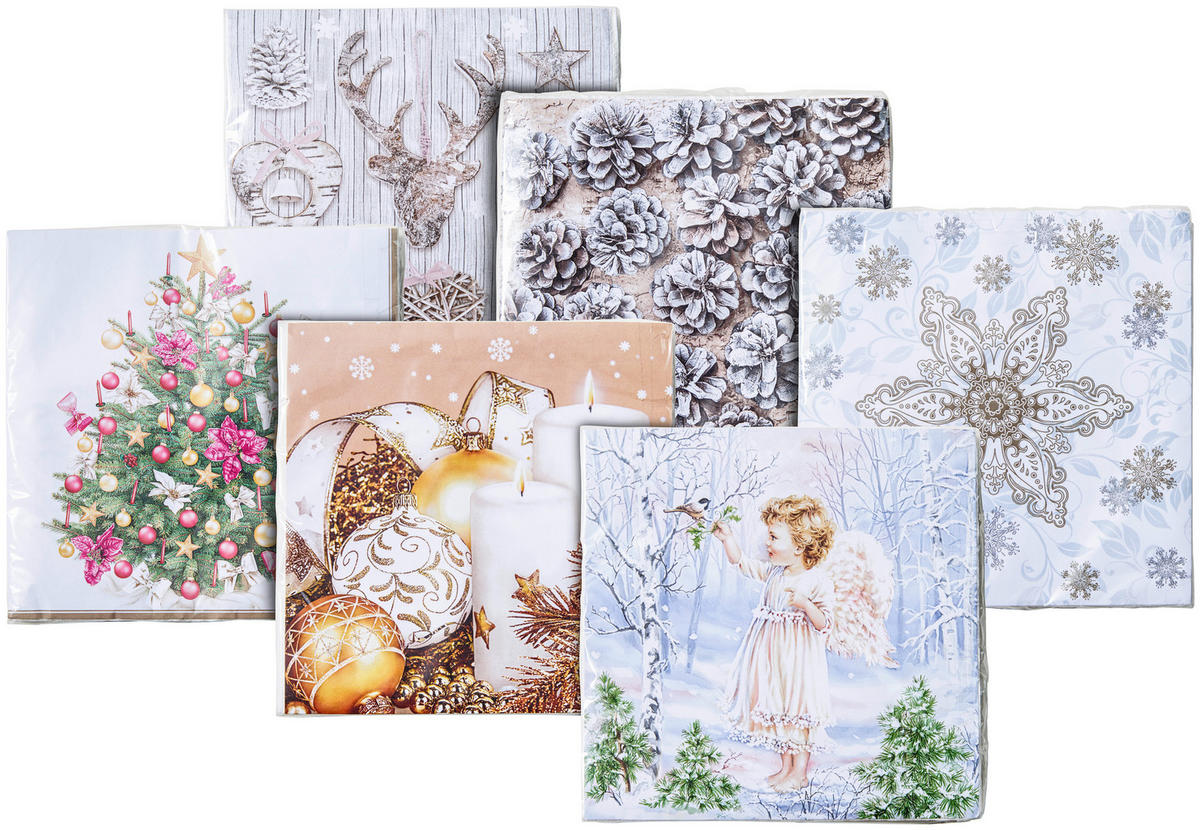SADA UBROUSKŮ 30 ks - vícebarevná, Lifestyle, papír (40/40cm) - X-Mas