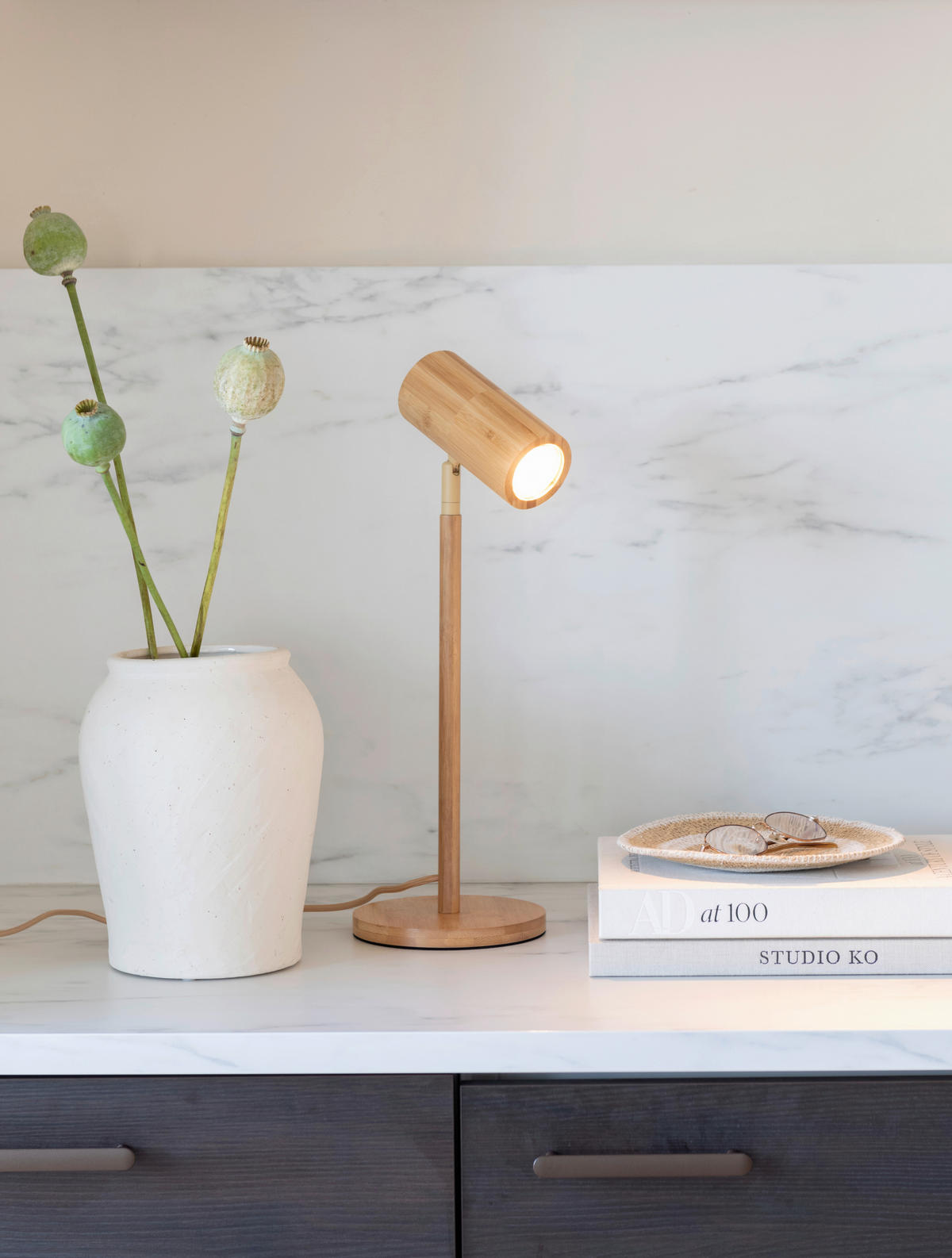 BORDSLAMPA 15,5/15,5/47 cm   - naturfärgad, Basics, naturmaterial (15,5/15,5/47cm) - Good & Mojo