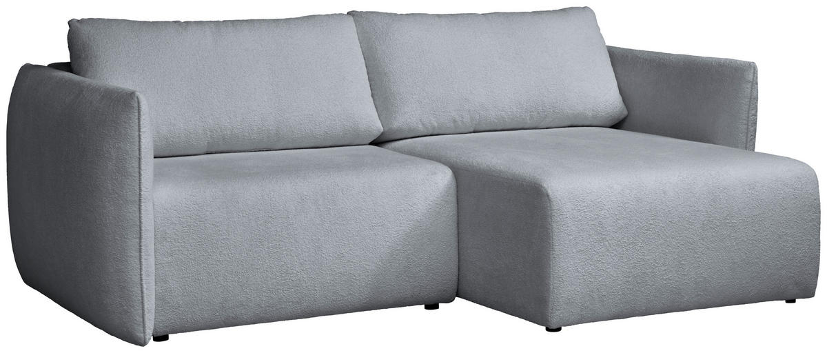 ECKSOFA Hellgrau Jersey  - Hellgrau/Schwarz, KONVENTIONELL, Kunststoff/Textil (238/148cm) - Carryhome