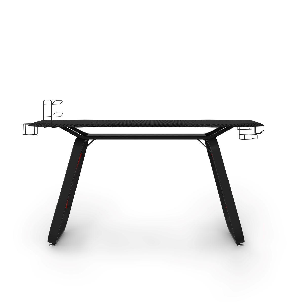 GAMINGTISCH 146/90/69 cm  in Schwarz  - Schwarz, Design, Holzwerkstoff/Metall (146/90/69cm) - MID.YOU