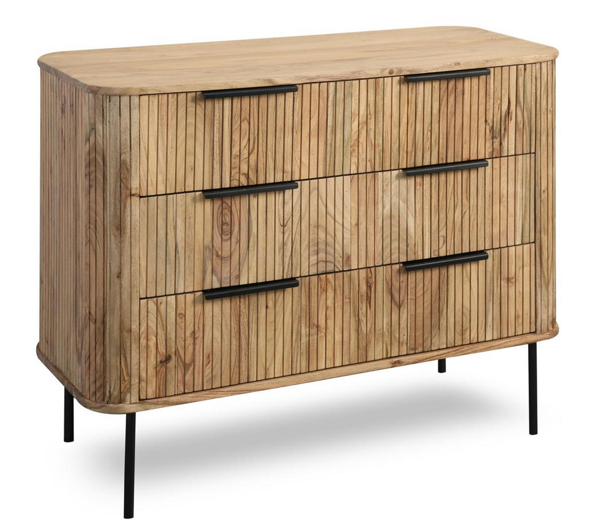 KOMMODE  in 103/80/45 cm  - Grau, KONVENTIONELL, Holz/Metall (103/80/45cm) - Livetastic