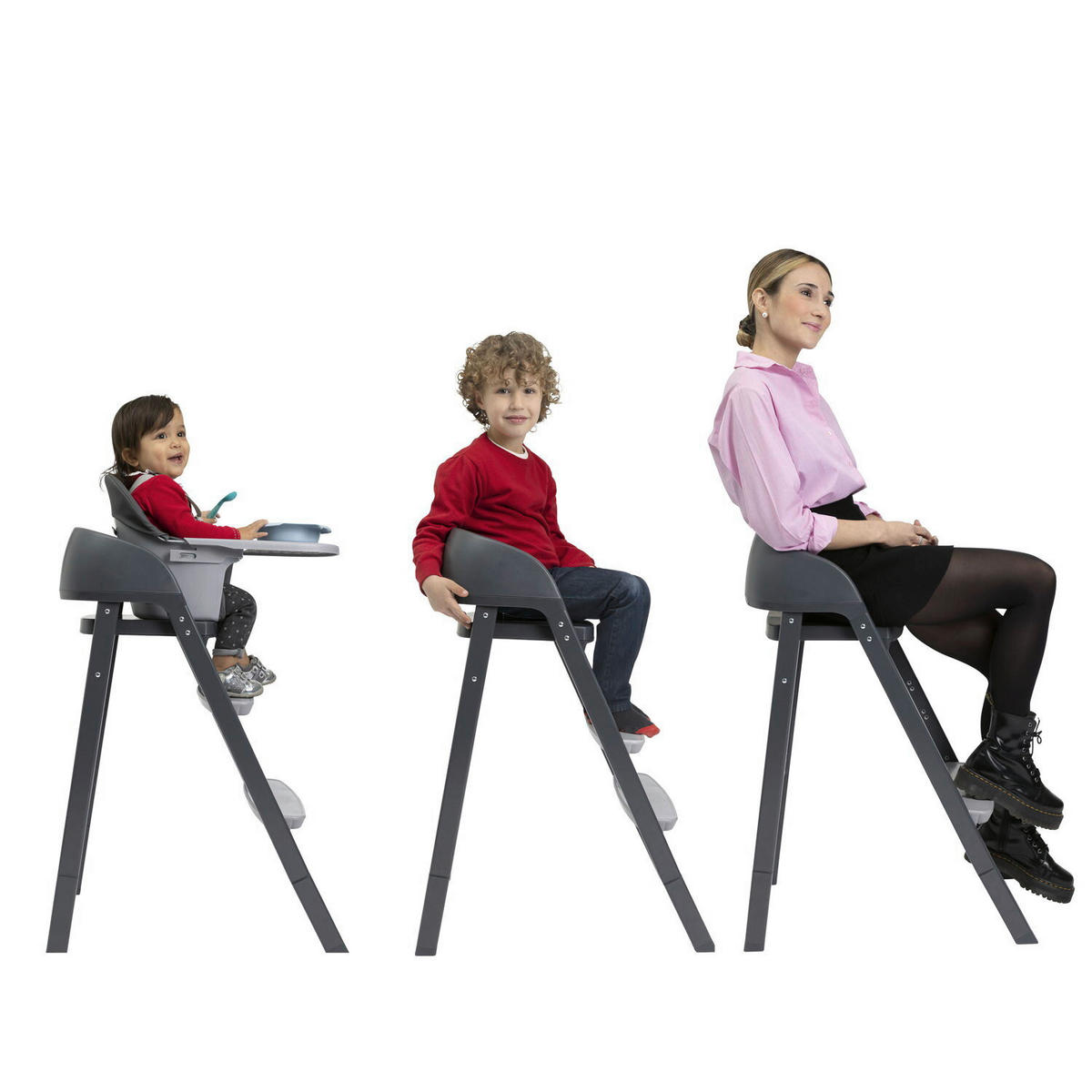 HOCHSTUHL CRESCENDO UP  - Schwarz, Basics, Kunststoff/Metall (45/85/102/65cm) - Chicco
