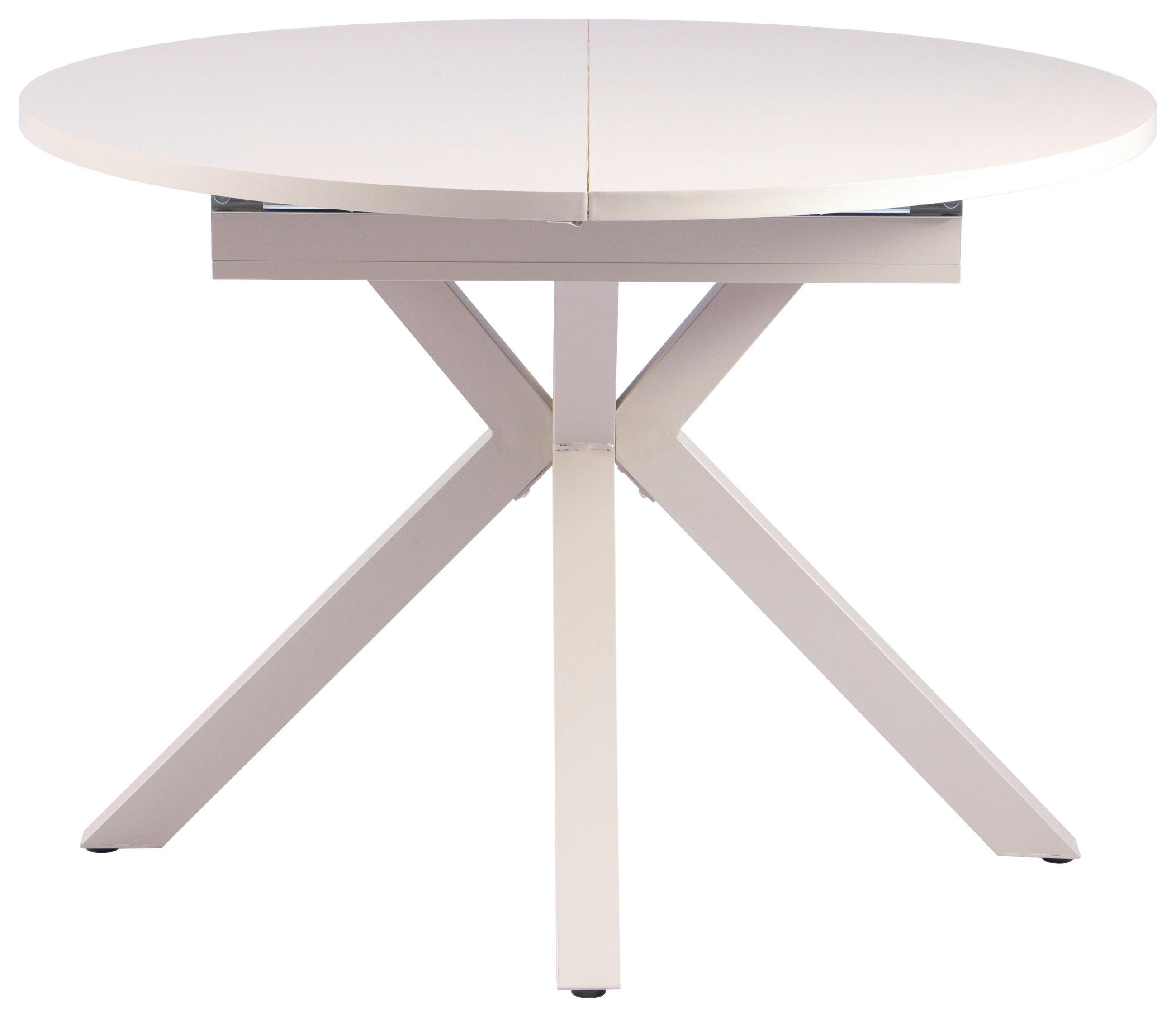 ESSTISCH 110/150/110/76 cm Nachbildung  Metall, Holzwerkstoff ausziehbar oval Kaschmir  - Kaschmir, MODERN, Holzwerkstoff/Metall (110/150/110/76cm) - Livetastic