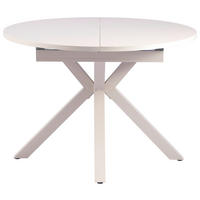 ESSTISCH 110/150/110/76 cm Nachbildung  Metall, Holzwerkstoff ausziehbar oval Kaschmir  - Kaschmir, MODERN, Holzwerkstoff/Metall (110/150/110/76cm) - Livetastic