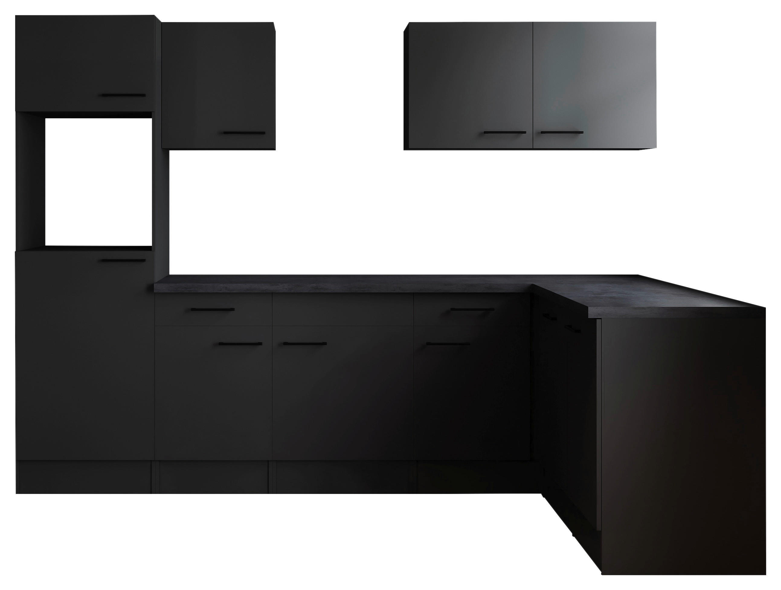 Thumbnail - Respekta Eckküche Oliver,Dunkelgrau, Metall, 1 Schubladen, seitenverkehrt montierbar, nur wie online abgebildet bestellb...