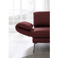 RÉCAMIERE in Echtleder Rot  - Chromfarben/Rot, Design, Leder/Metall (209/85-109/95-16cm) - Dieter Knoll