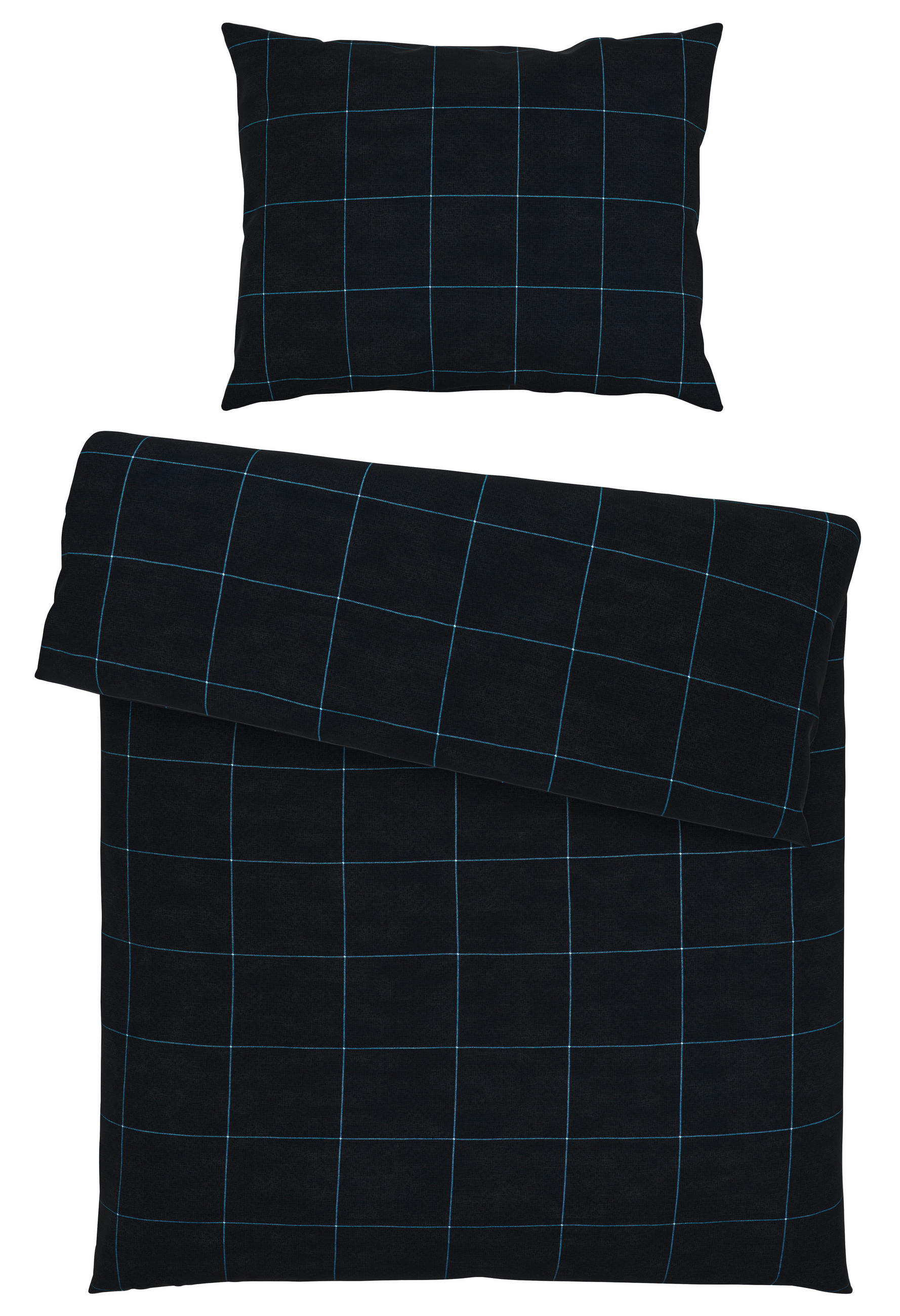 POSTEĽNÁ BIELIZEŇ, flanel, modrá, tmavomodrá, 140/200 cm - modrá/tmavomodrá, Basics, textil (140/200cm) - Esprit
