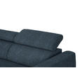 ECKSOFA in Webstoff Blau  205/280 cm  - Blau/Schwarz, Design, Textil/Metall (205/280cm) - Xora