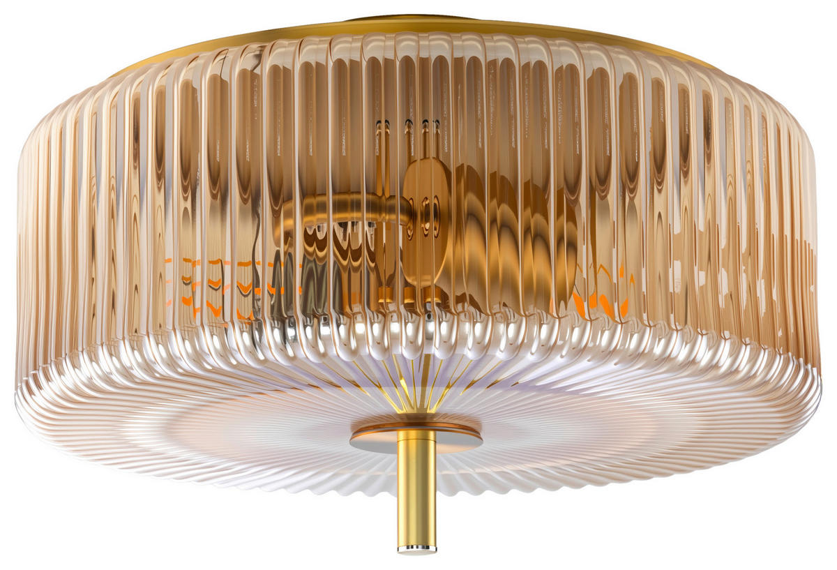 DECKENLEUCHTE  30/18 cm    - Bernsteinfarben, Trend, Glas/Metall (30/18cm) - Collet's Monde
