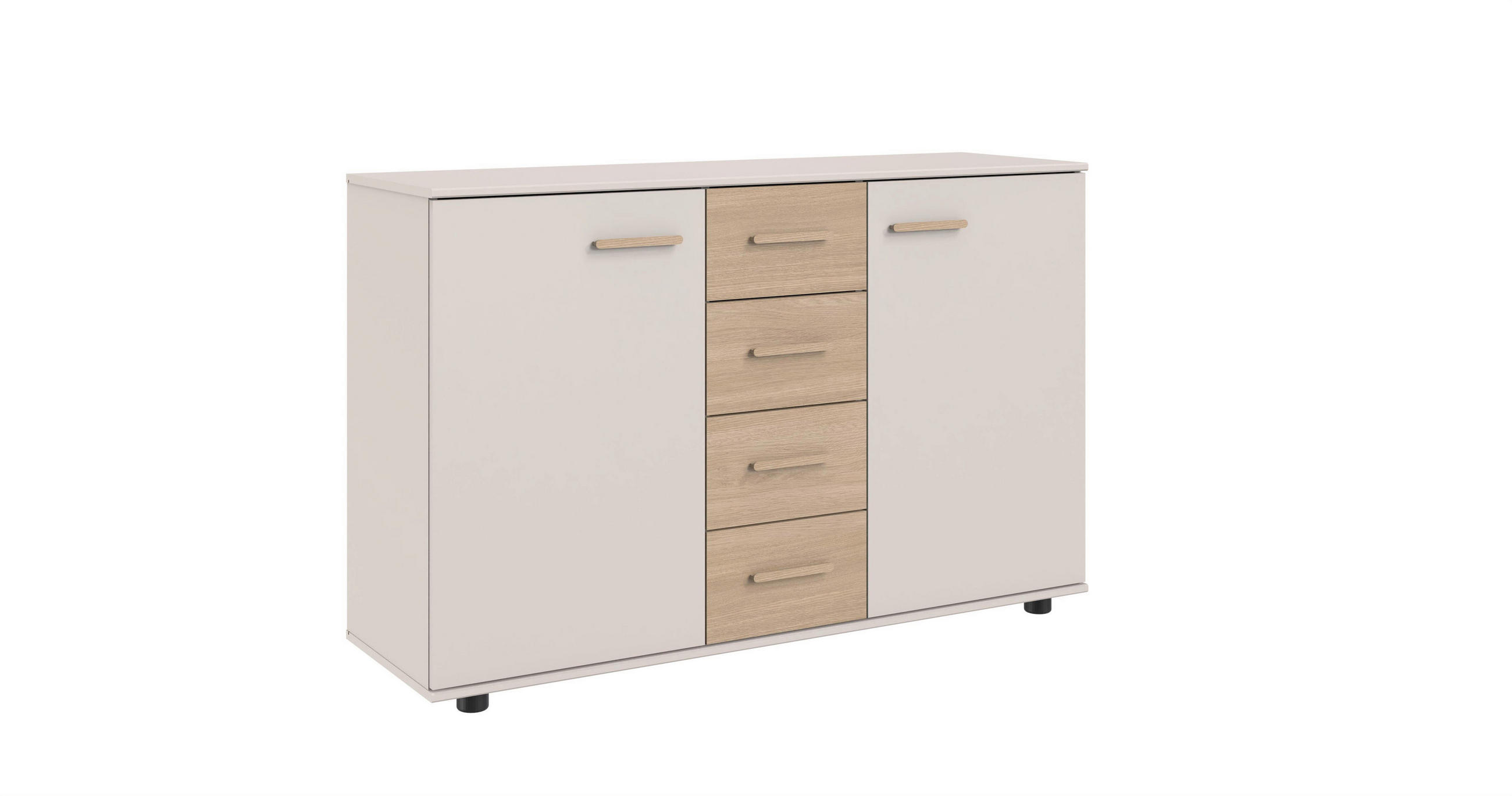 KOMODA  130/83/41 cm  boja hrasta, kašmir  - kašmir/boja hrasta, Konvencionalno, pločasti materijal/plastika (130/83/41cm) - Xora