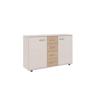 KOMODA  130/83/41 cm  boja hrasta, kašmir  - kašmir/boja hrasta, Konvencionalno, pločasti materijal/plastika (130/83/41cm) - Xora