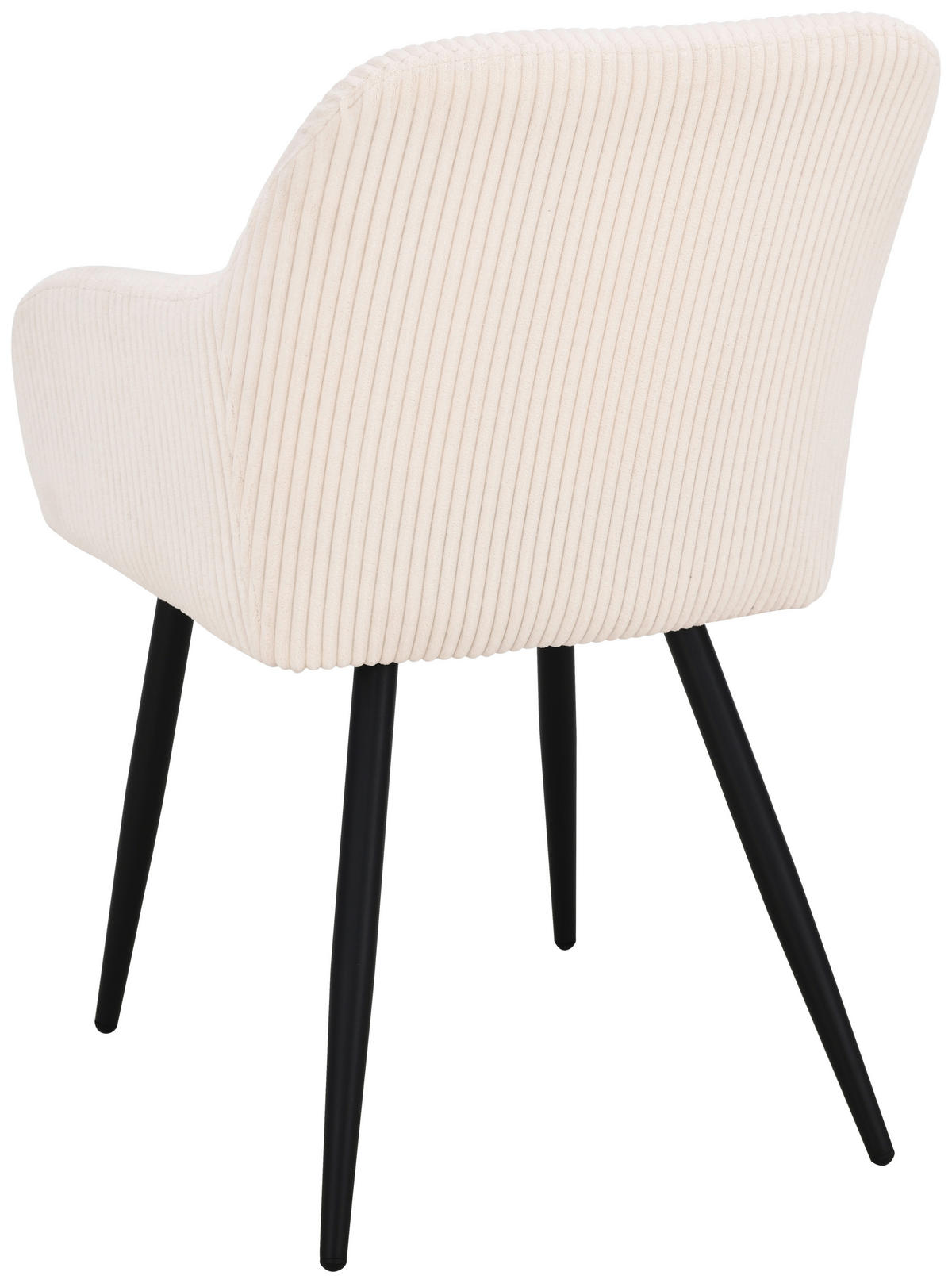 ARMLEHNSTUHL  in Eisen Cord  - Beige/Schwarz, Trend, Holz/Textil (55/84/60cm) - Livetastic