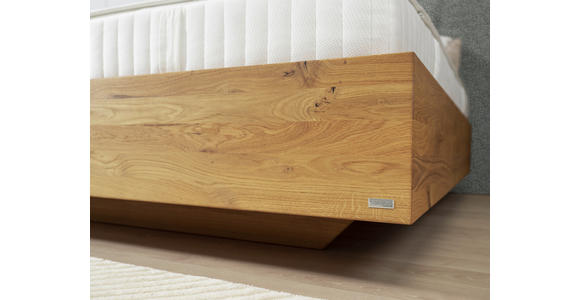 BOXSPRINGBETT 180/200 cm in Grau, Wildeiche - Wildeiche/Grau, Natur, Holz/Textil (180/200cm) - Valnatura