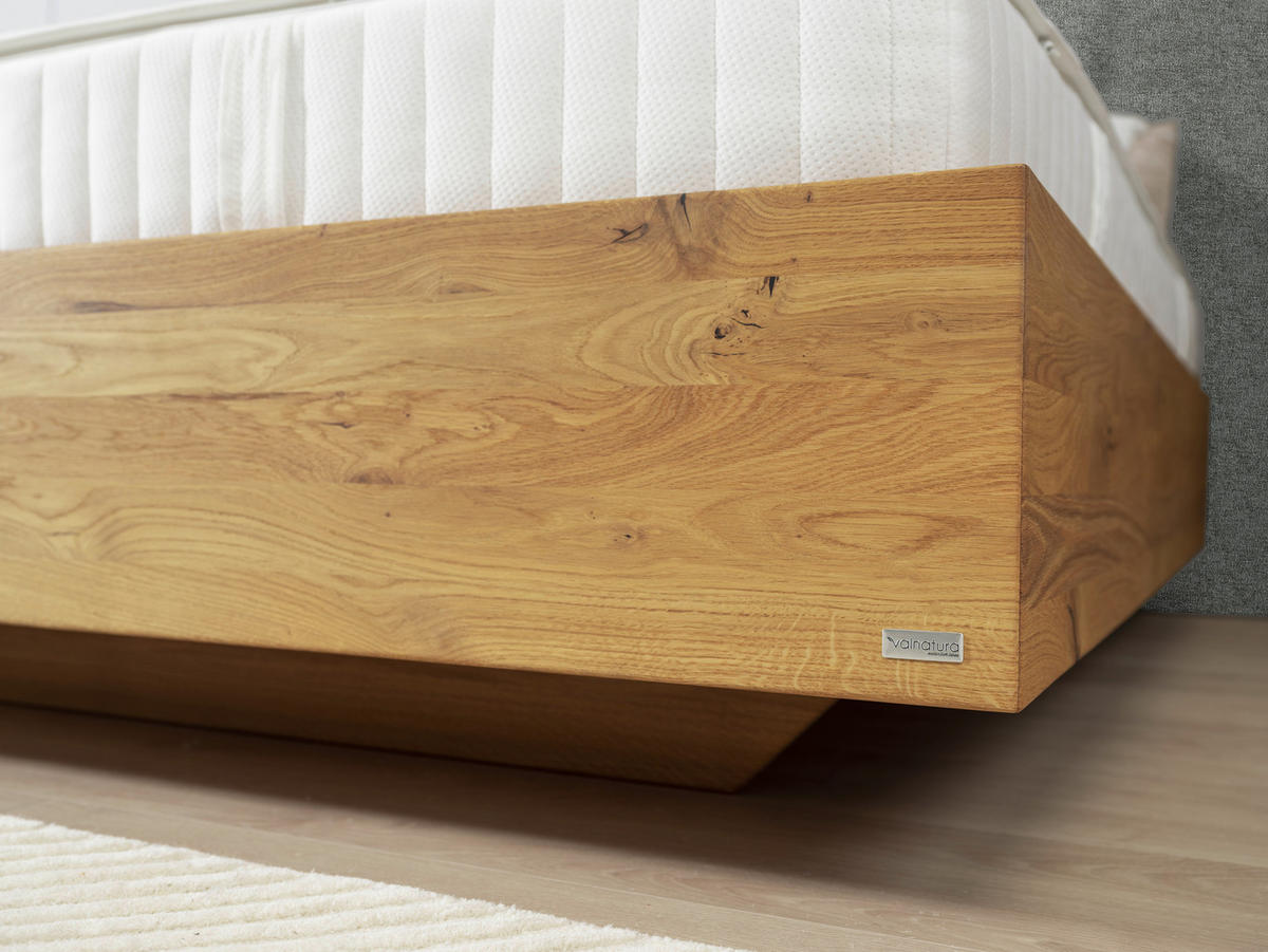 BOXSPRINGBETT 160/200 cm  in Grau, Wildeiche  - Wildeiche/Grau, Natur, Holz/Textil (160/200cm) - Valnatura