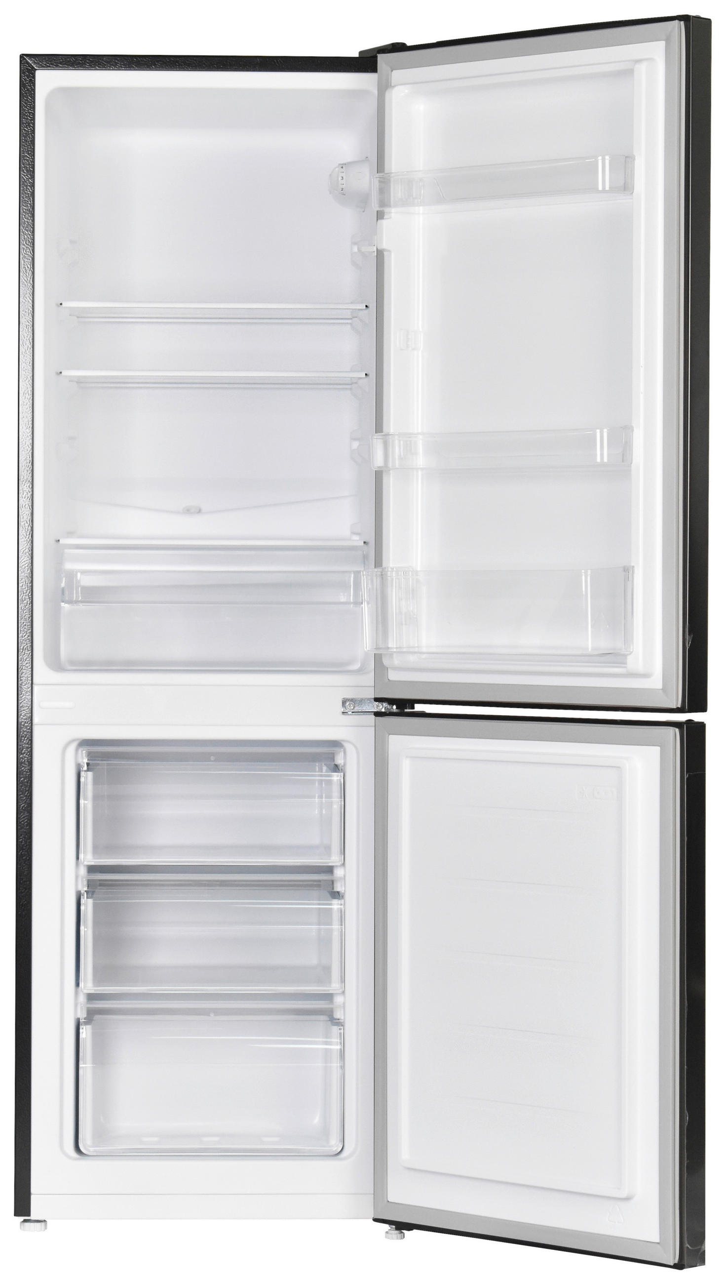 KÜHL-GEFRIER-KOMBINATION KG144S-37  - Schwarz, Trend, Glas/Kunststoff (47,4/144/49,5cm) - Respekta