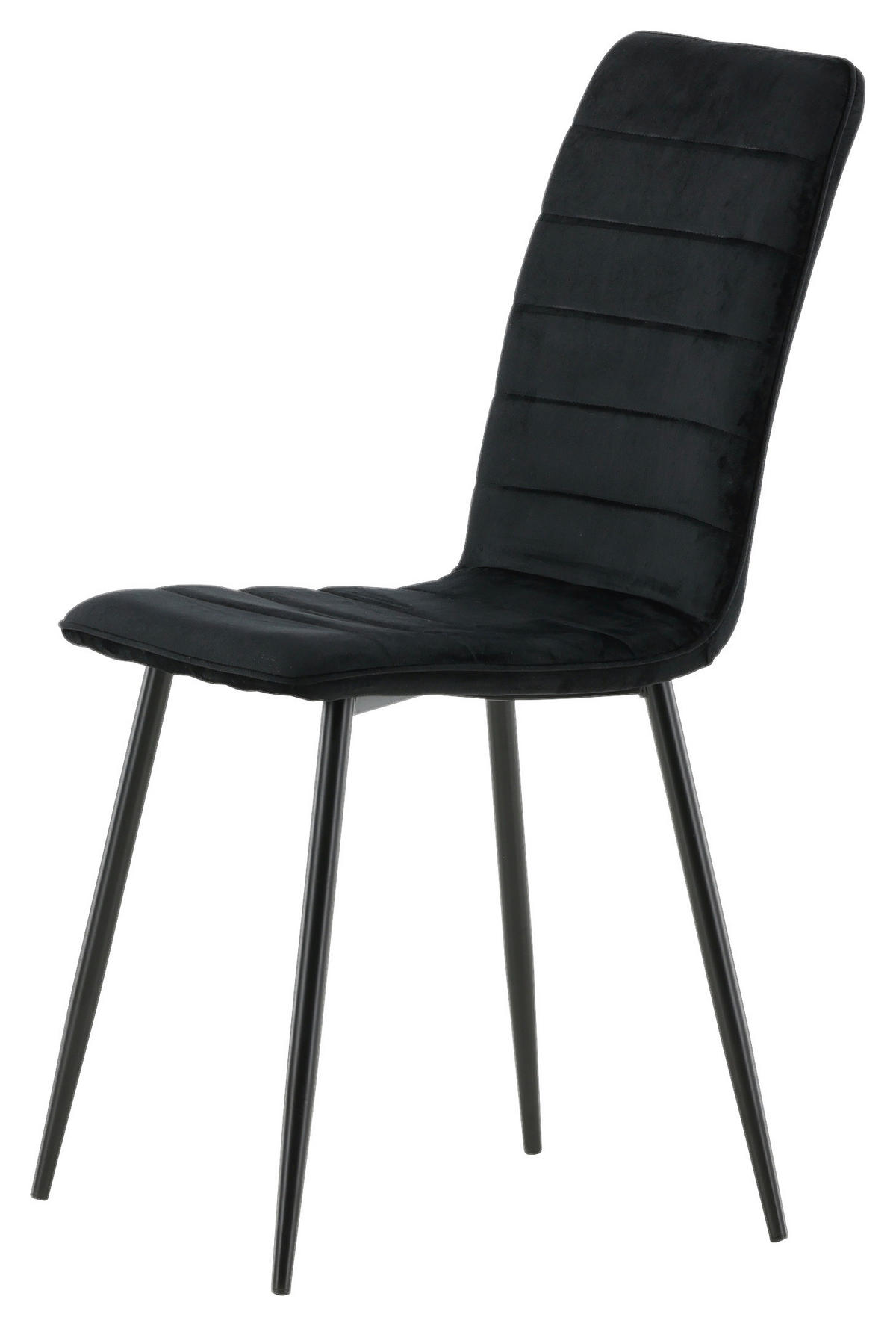 STUHL-SET 2 Stück  in Stahl  - Schwarz, Design, Textil/Metall (43/94/49cm) - Livetastic
