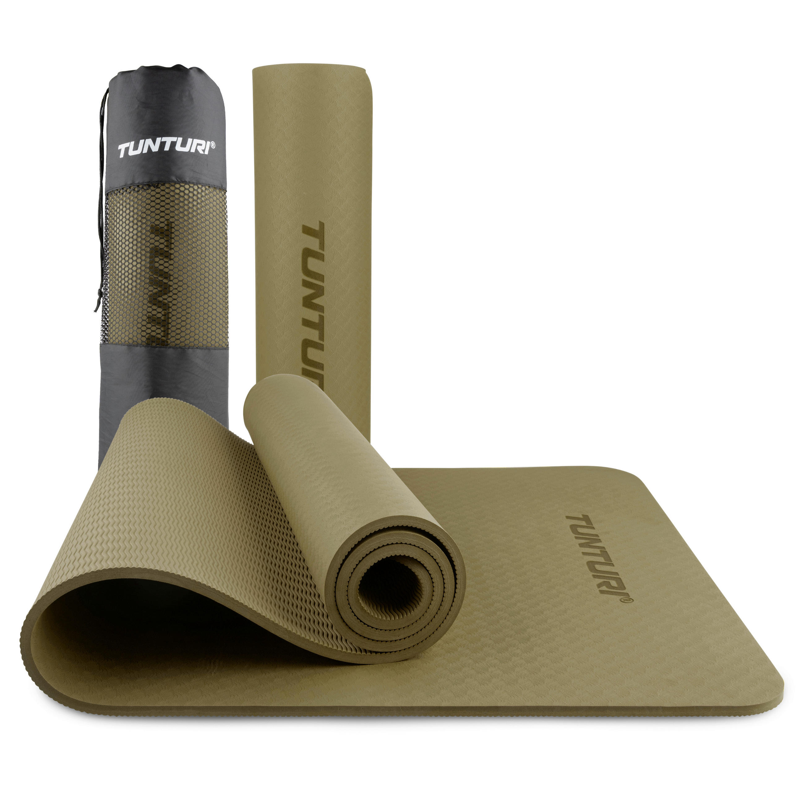 YOGAMATTE - Olivgrün, KONVENTIONELL, Kunststoff (183/61/0,8cm)