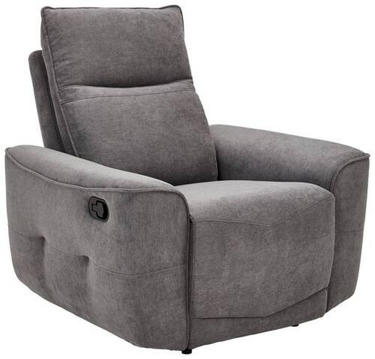 SCAUN DE RELAXARE in metal, textil gri  - negru/gri, Konventionell, metal/textil (100/99/96cm) - Celina Home
