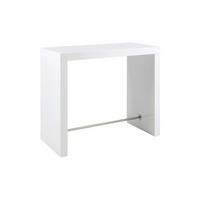 ESSTISCH rechteckig Weiß Hochglanz  - Weiß Hochglanz, MODERN, Holzwerkstoff (130/60/105cm) - Livetastic