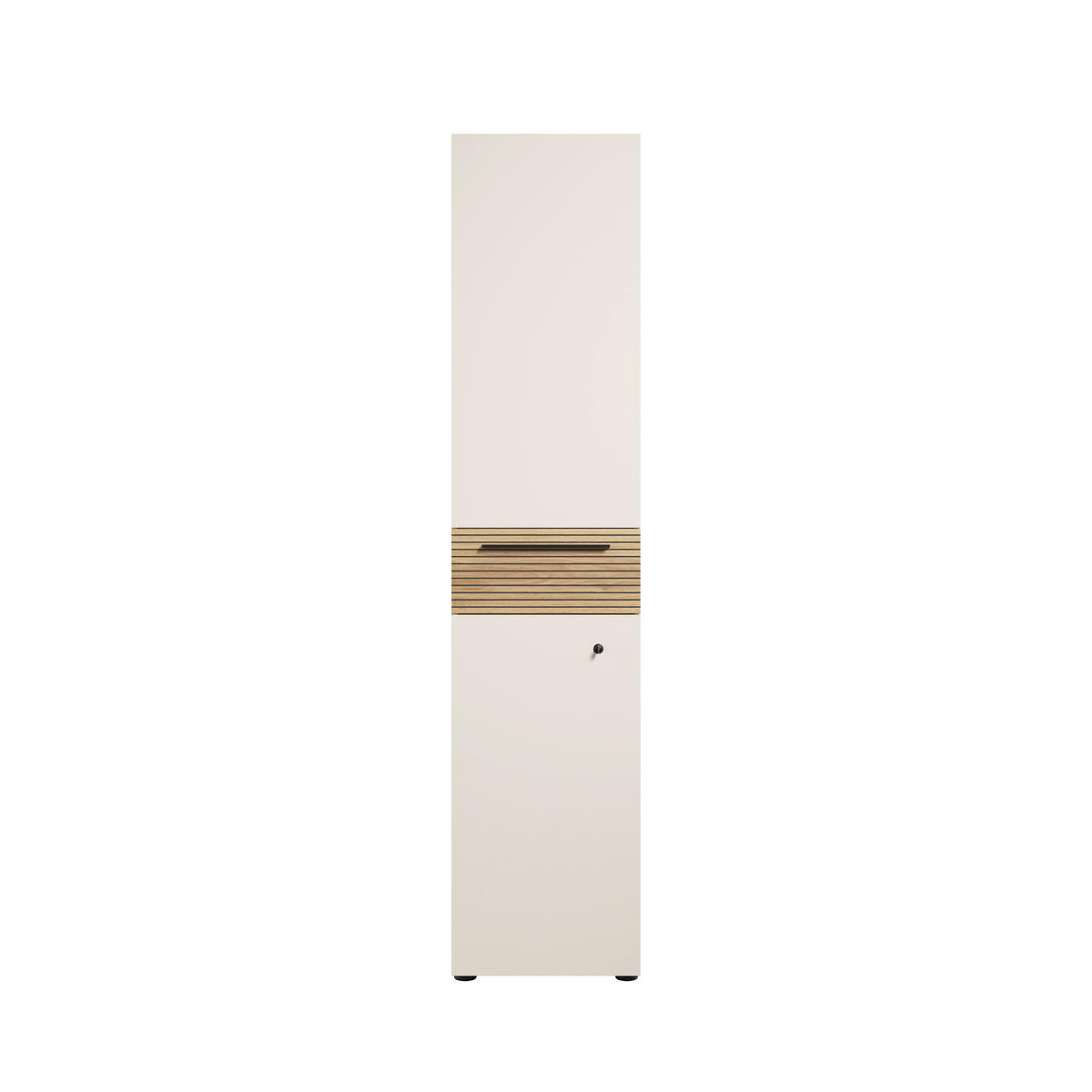 AKTENSCHRANK Schwarz, Eichefarben, Kaschmir  - Kaschmir/Eichefarben, MODERN, Holzwerkstoff (45/201/43cm) - Novel