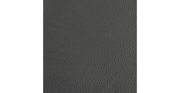 ARMLEHNSTUHL  Sitzfläche 360° drehbar, automatische Rückholfunktion Leinenoptik Echtleder  - Anthrazit/Schwarz, Design, Leder/Textil (60/85/62cm) - Dieter Knoll