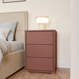 NACHTSCHRANK 50/69/42 cm  - Silberfarben/Terracotta, Trend, Holzwerkstoff/Kunststoff (50/69/42cm) - Carryhome