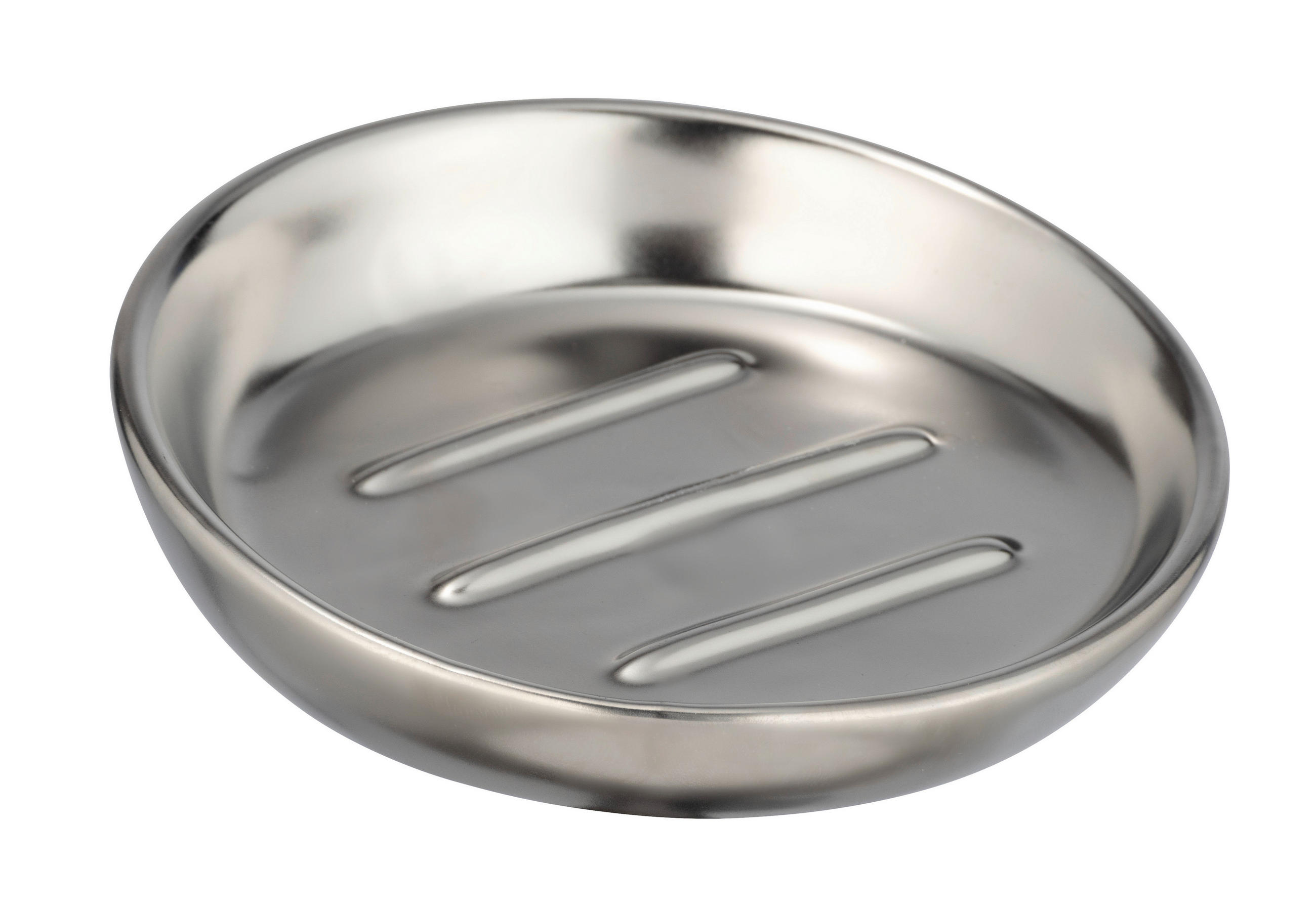 SEIFENSCHALE - Chromfarben, Basics, Keramik (11,5/3/11,5cm) - Wenko