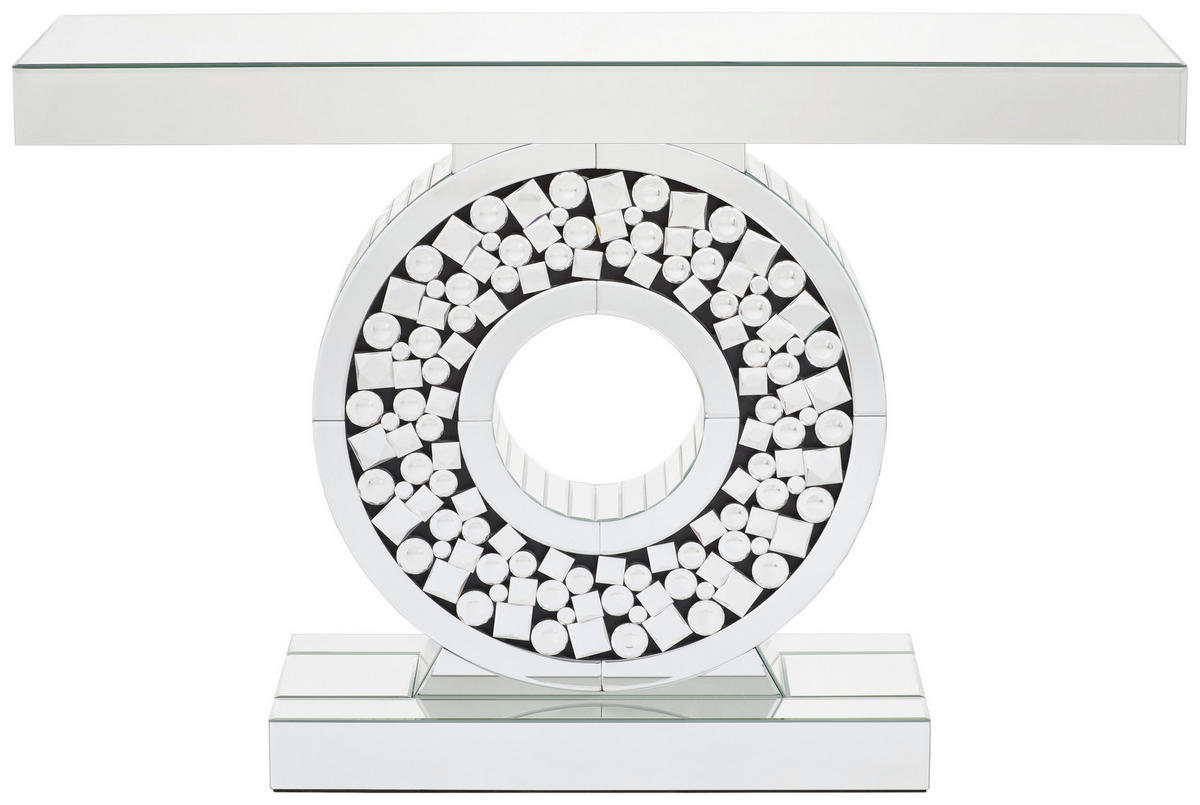 KONSOLBORD i glas, trämaterial 120/35,5/80 cm    - Design, trämaterial/glas (120/35,5/80cm) - Xora