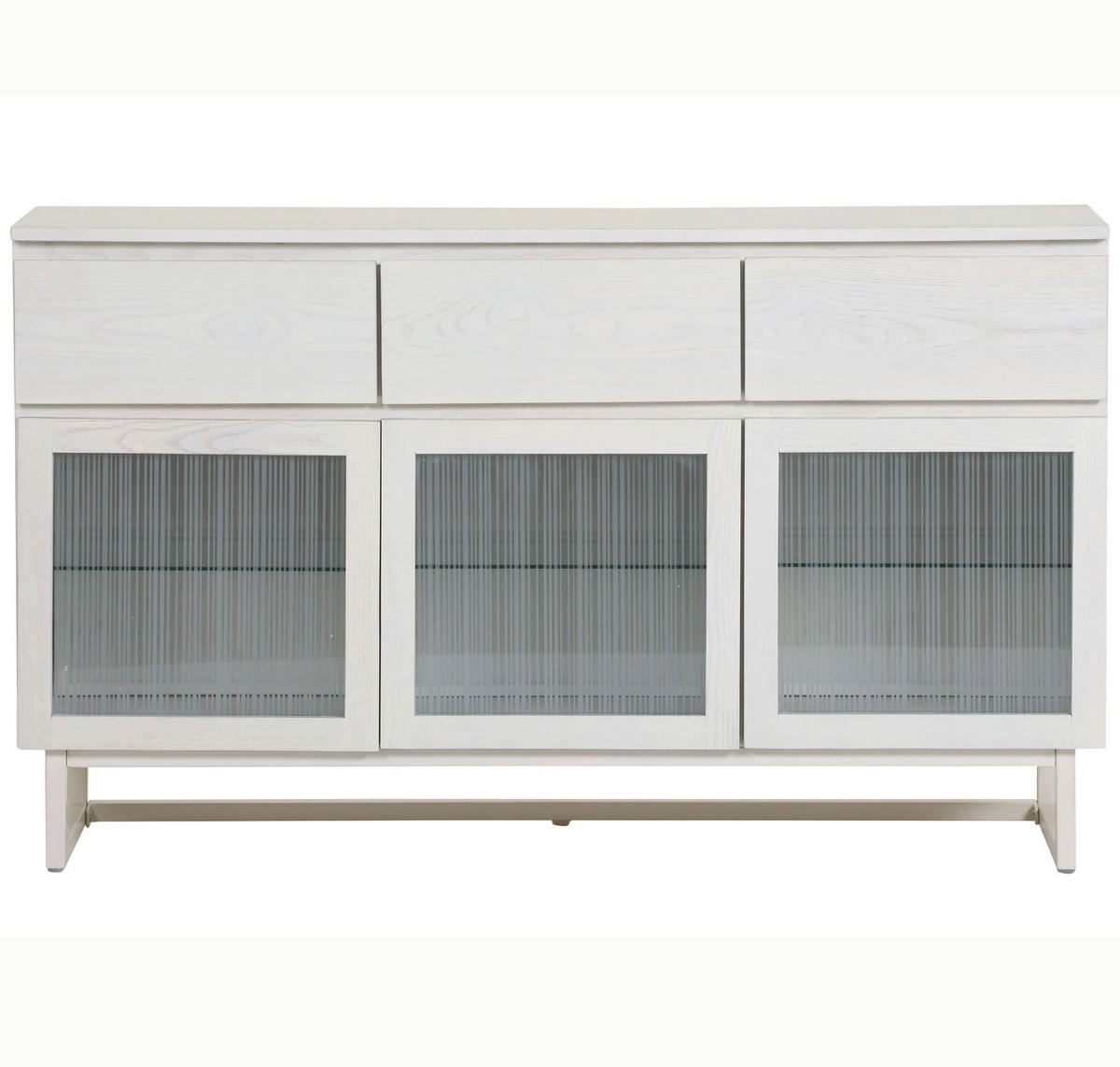 SIDEBOARD 135/80/43 cm  - Schwarz/Weiß, MODERN, Glas/Holz (135/80/43cm) - Lomoco