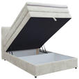 BOXSPRINGBETT 140/200 cm  in Creme  - Creme/Schwarz, KONVENTIONELL, Kunststoff/Textil (140/200cm) - Carryhome