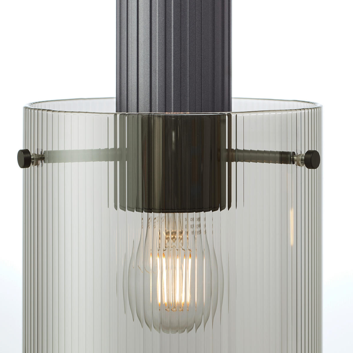 PENDELLEUCHTE 98/150/18 cm   - Anthrazit, Trend, Glas/Metall (98/150/18cm) - Brilliant