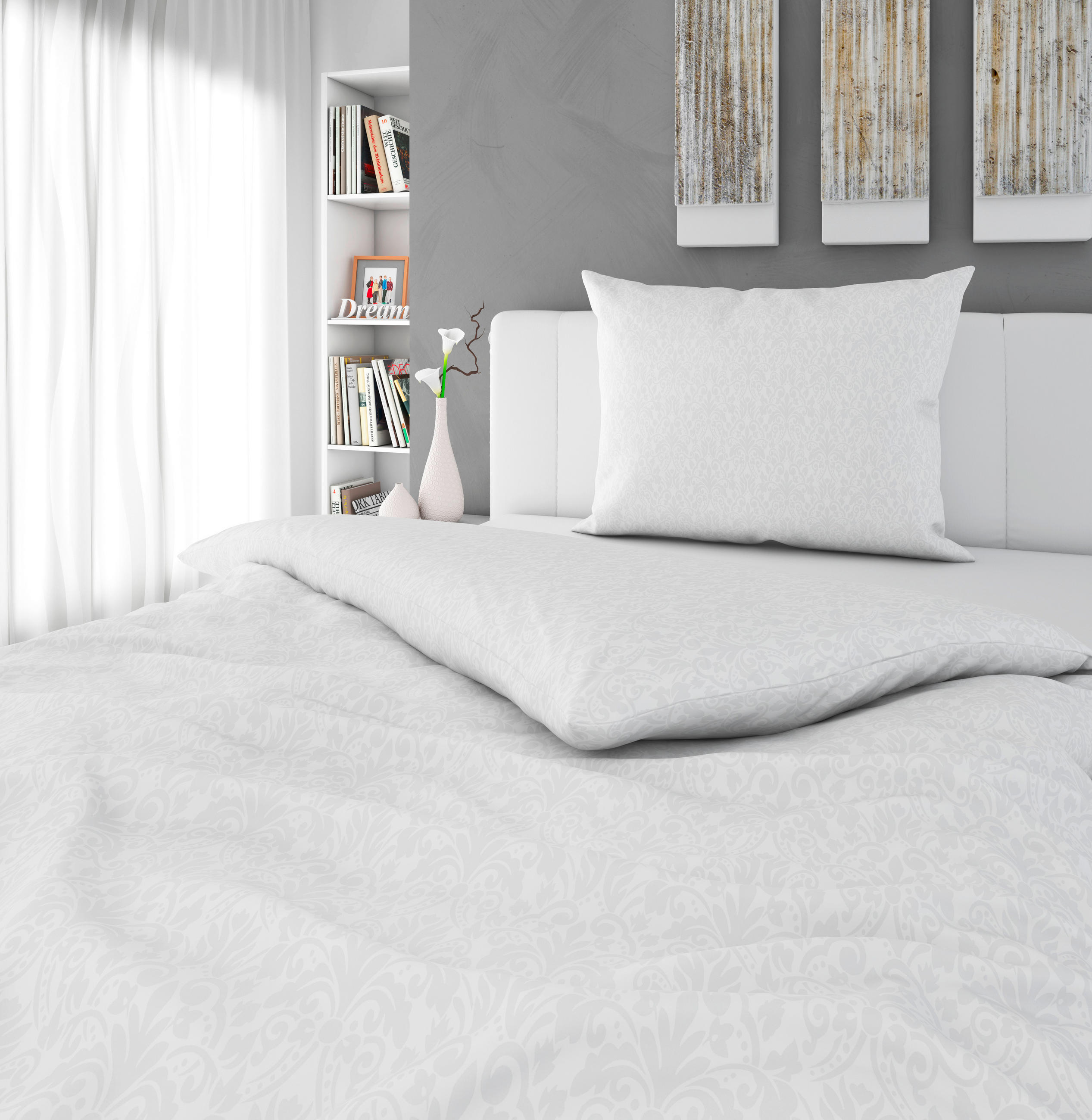 POSTELJINA 140/200 cm  CLOUD  - krem, Konvencionalno, tekstil (140/200cm) - Novel
