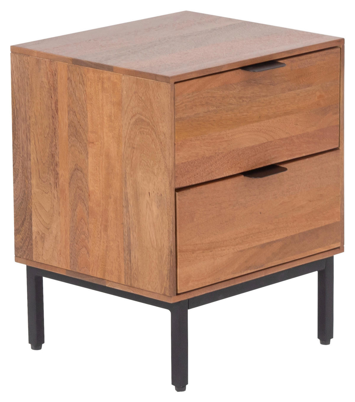 ÉJJELISZEKRÉNY keményfa mangófa natúr színű  - natúr színű/fekete, Modern, fém/fa (40/50/35cm) - MID.YOU