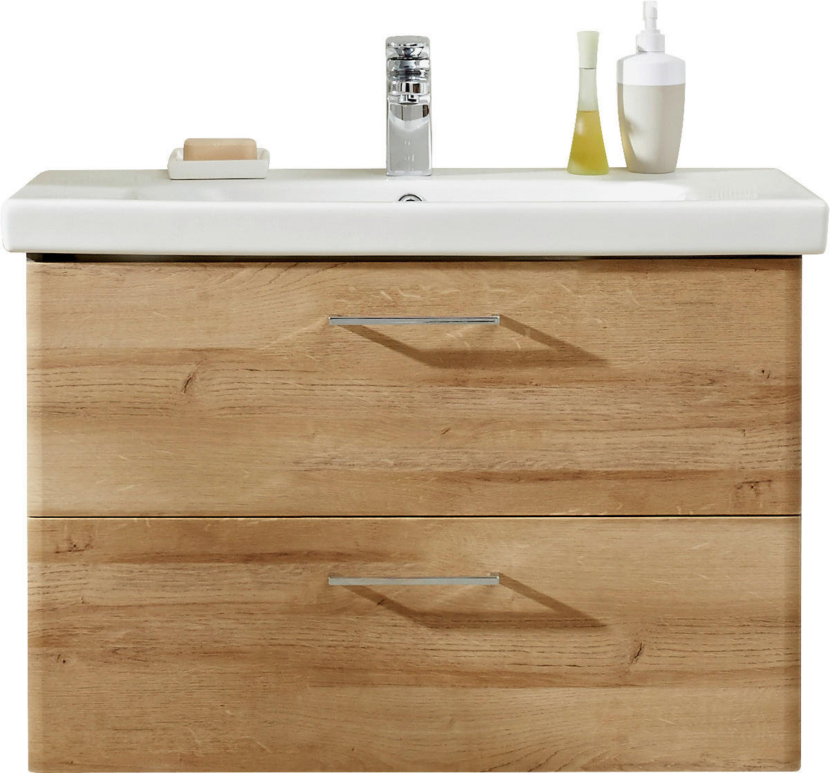 ELEMENT S UMIVAONIKOM  boje hrasta  - bijela/boje hrasta, Konvencionalno, drvni materijal/keramika (82cm) - Xora