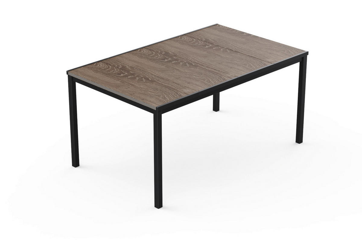 ZÁHRADNÝ STÔL, plast, 159/75/95 cm - farba jaseňa/čierna, Basics, kov/plast (159/75/95cm) - Ambia Garden