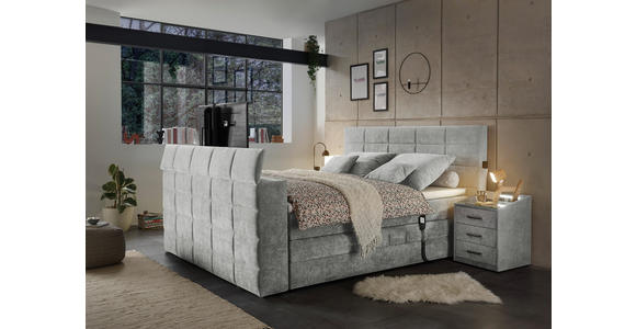 BOXSPRINGBETT 180/200 cm  in Schlammfarben  - Schlammfarben, KONVENTIONELL, Textil (180/200cm) - Carryhome