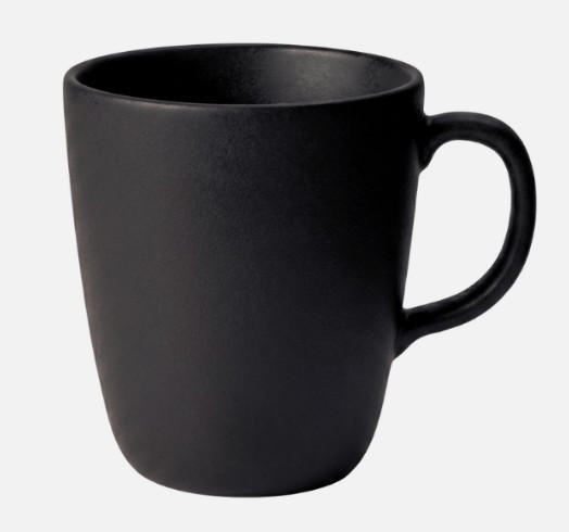 KAFFEEBECHER RAW Titanium Black 350 ml  - Schwarz Hochglanz, Basics, Keramik (350ml) - Aida